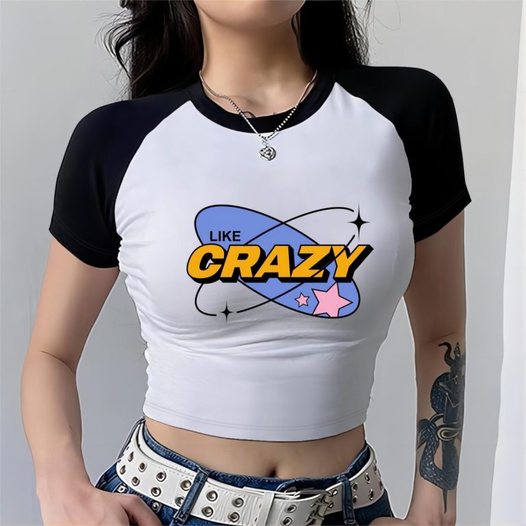 Beige Cartoon Print Collared Tee