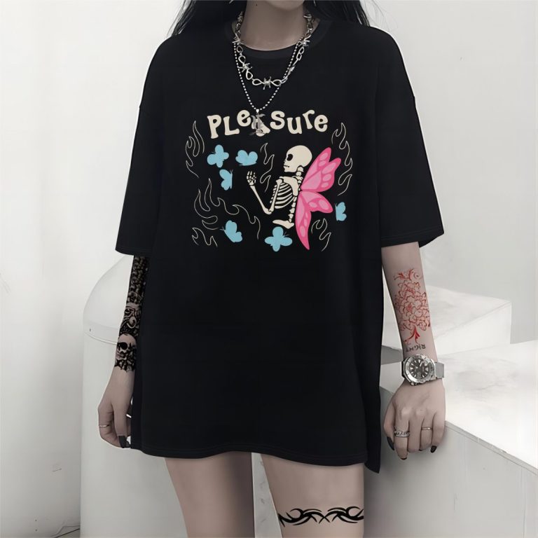 Multicolor Skull Print Tee