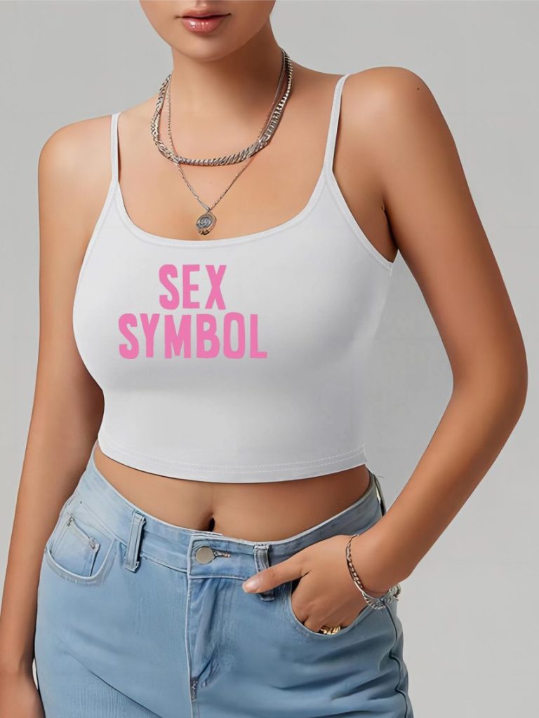Pink Geometric Print Off-Shoulder Top