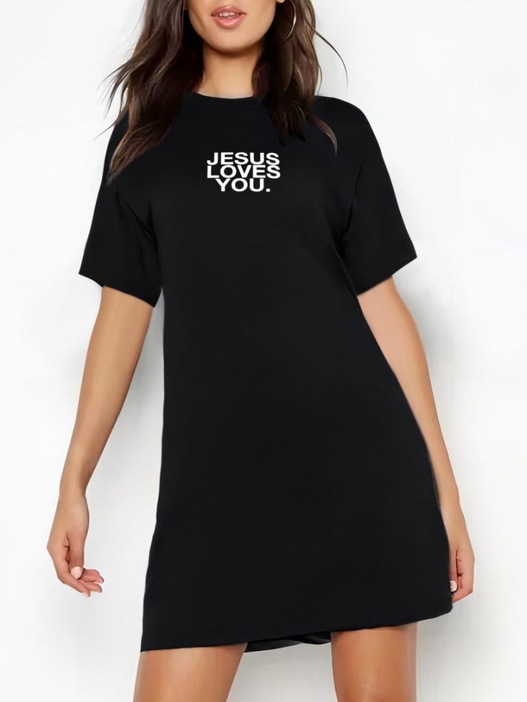 Red Cotton 3-4 Sleeve Tee
