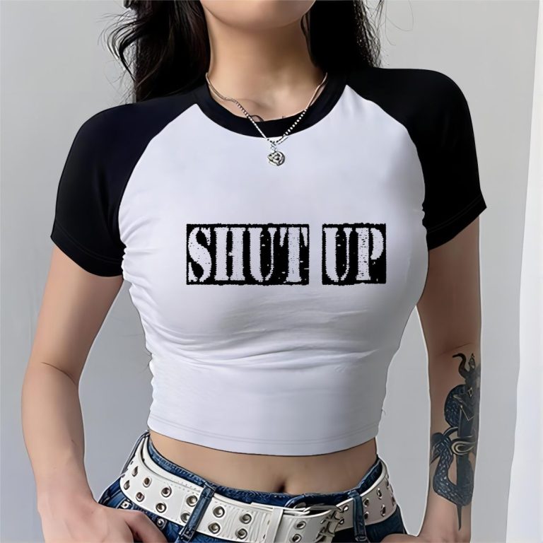 Beige Music Print Collared Tee