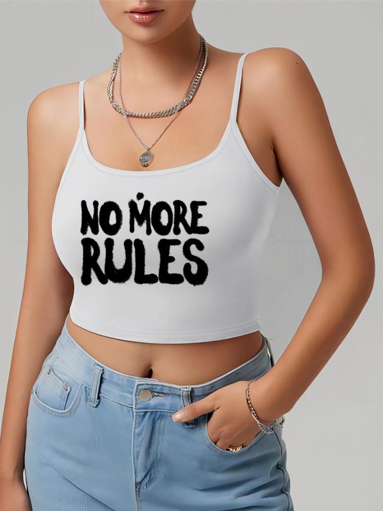 Gray Cotton V-Neck Top