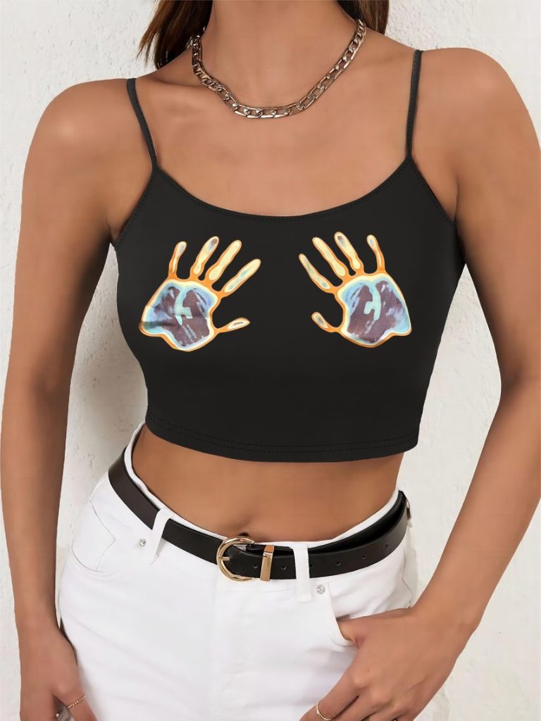 Multicolor Geometric Print Sleeveless Top