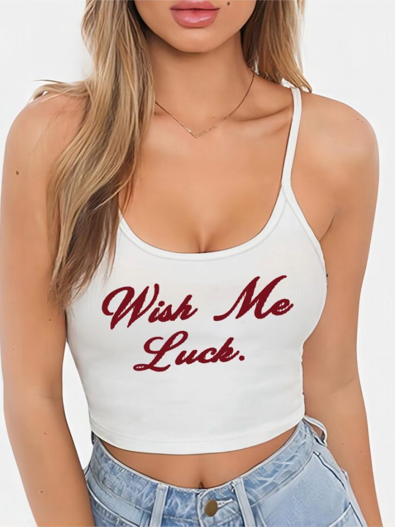 Brown Star Print V-Neck Top