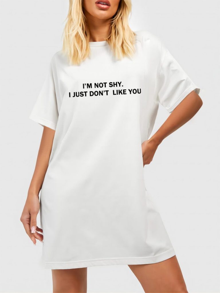 White Geometric Print V-Neck Tee