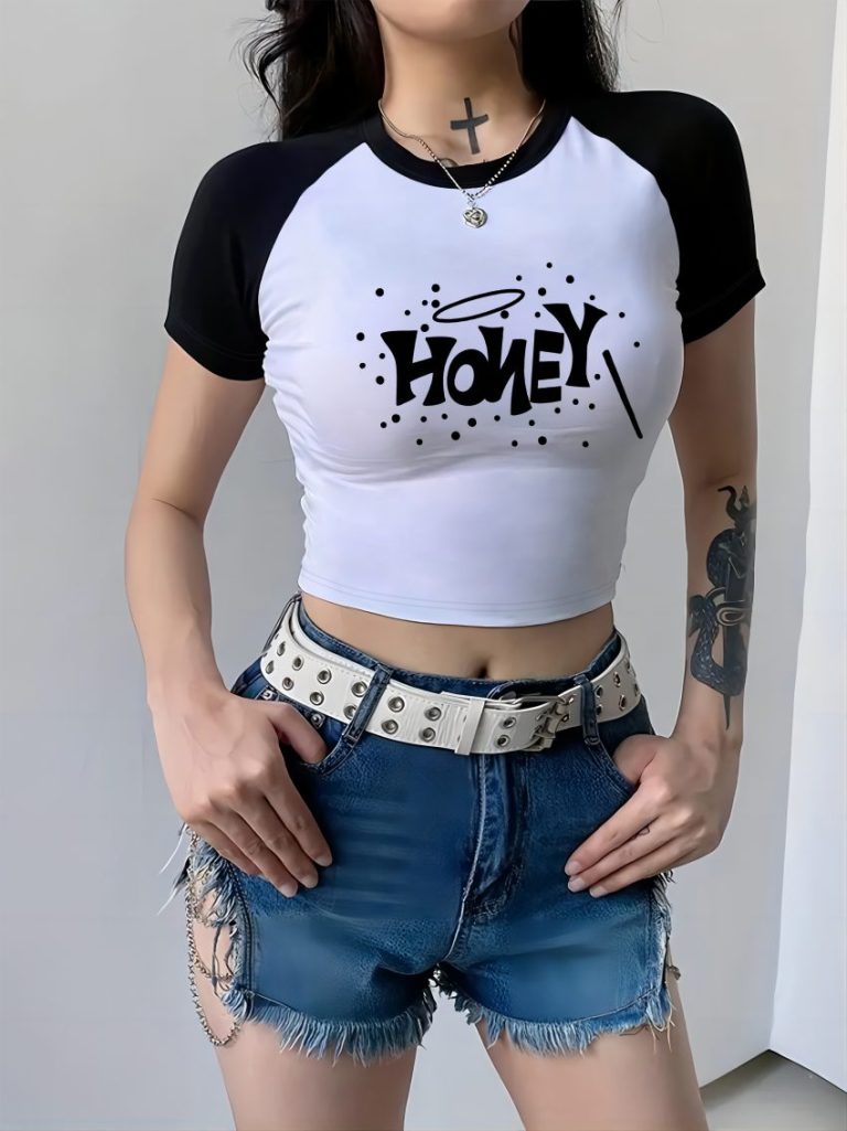 White Leopard Print Crew Tee