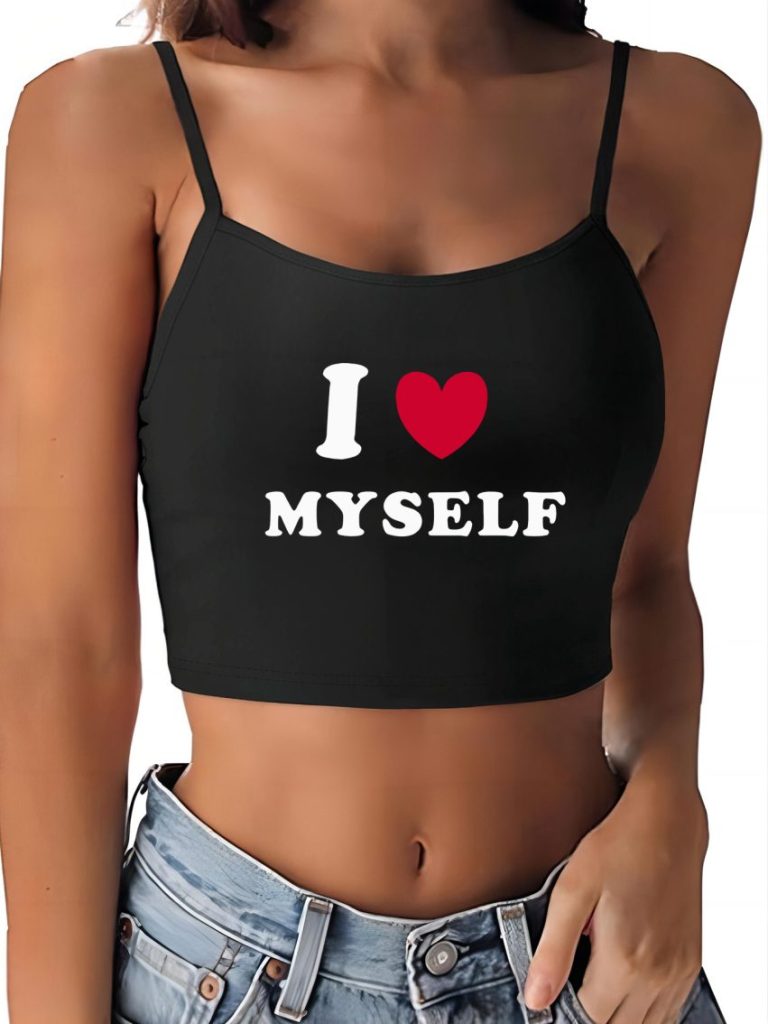 Black Heart Print Collared Top