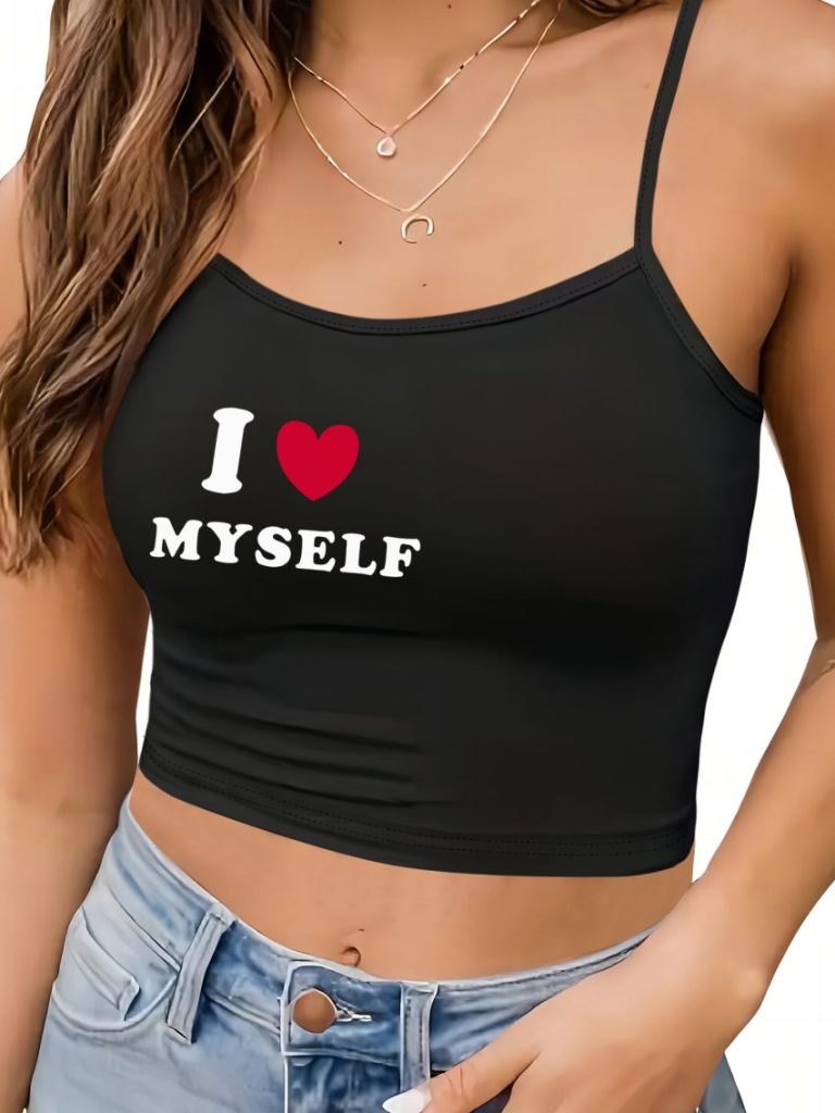 Multicolor Heart Print Halter Top