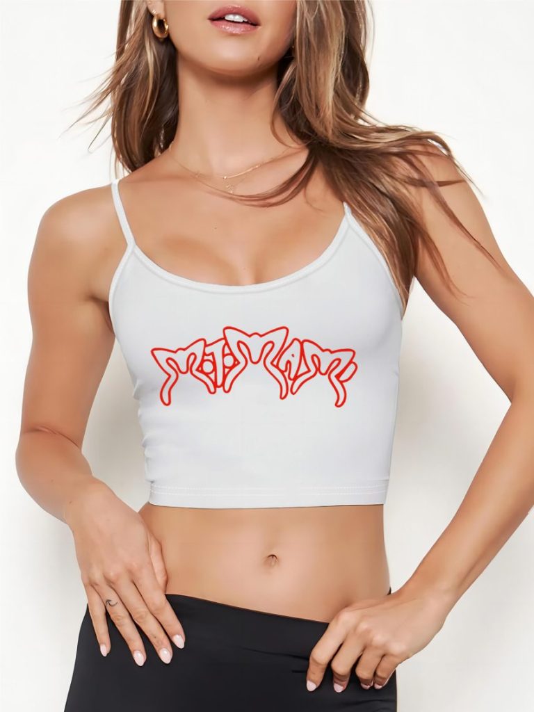 Pink Heart Print Halter Top