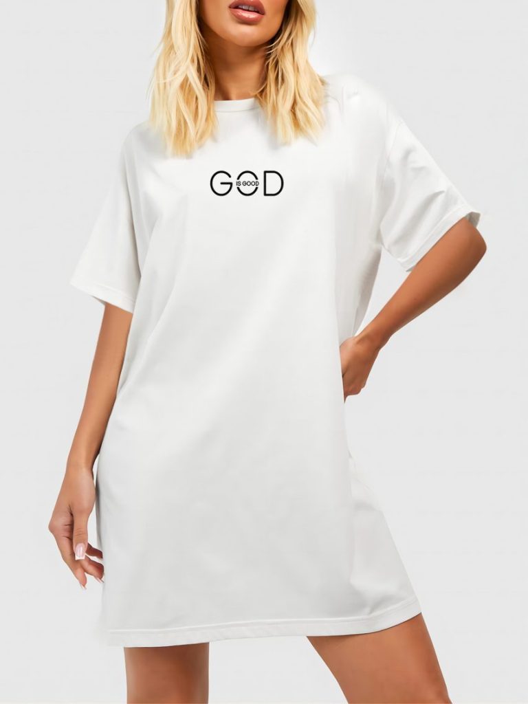 Beige Cotton Short Sleeve Tee