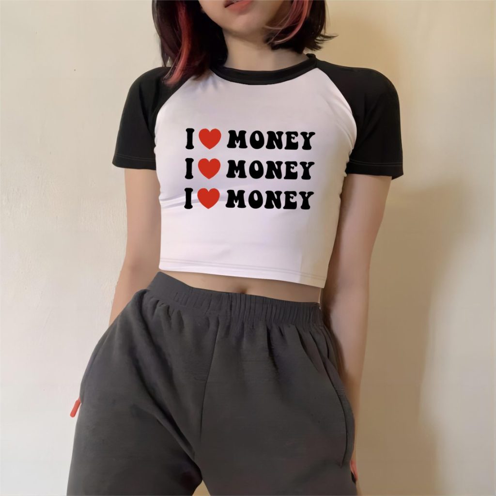 Red Letter Print Crew Tee