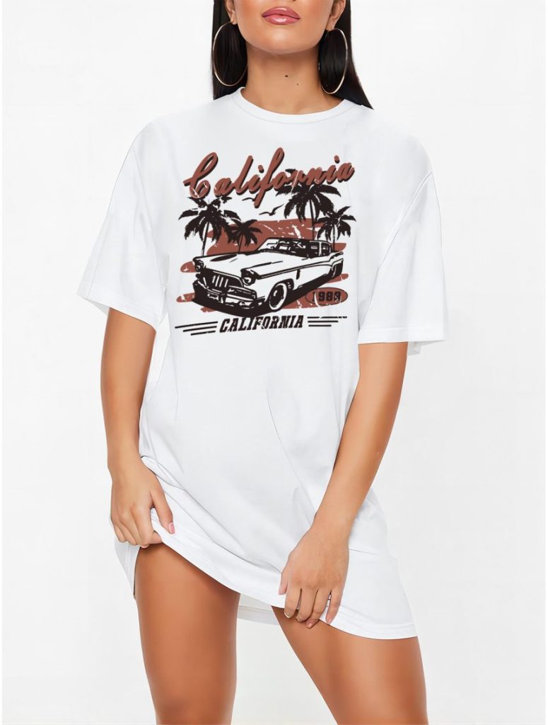Tropical Print Short Sleeve Tee