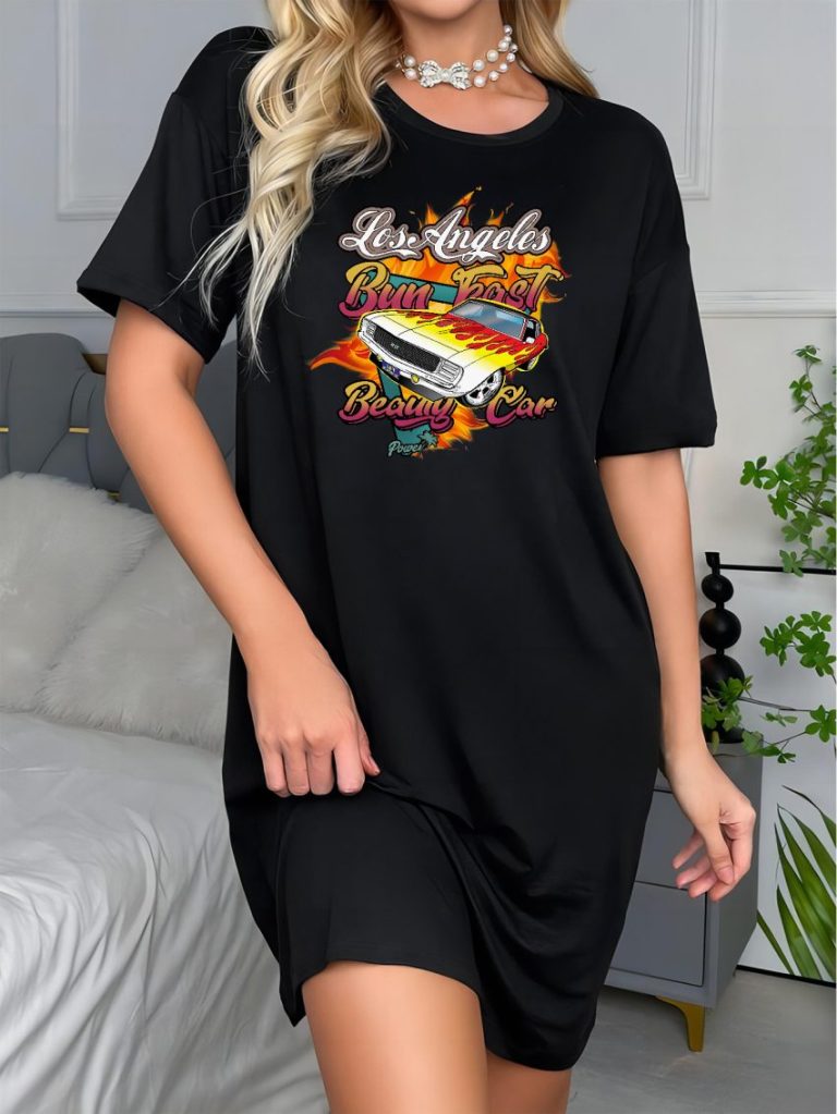 Black Rainbow Print Crew Tee