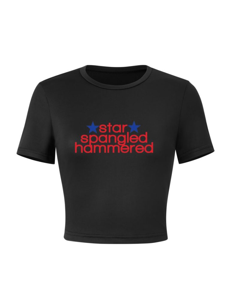 Black Star Print Tee