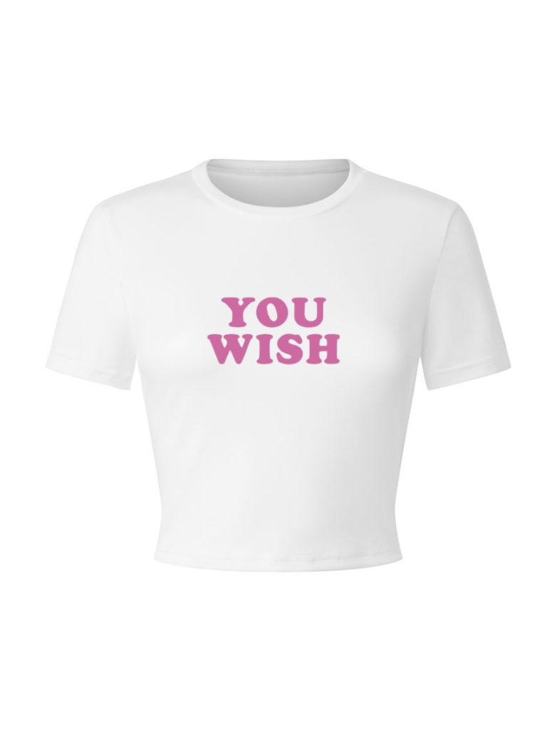Pink Star Print V-Neck Tee