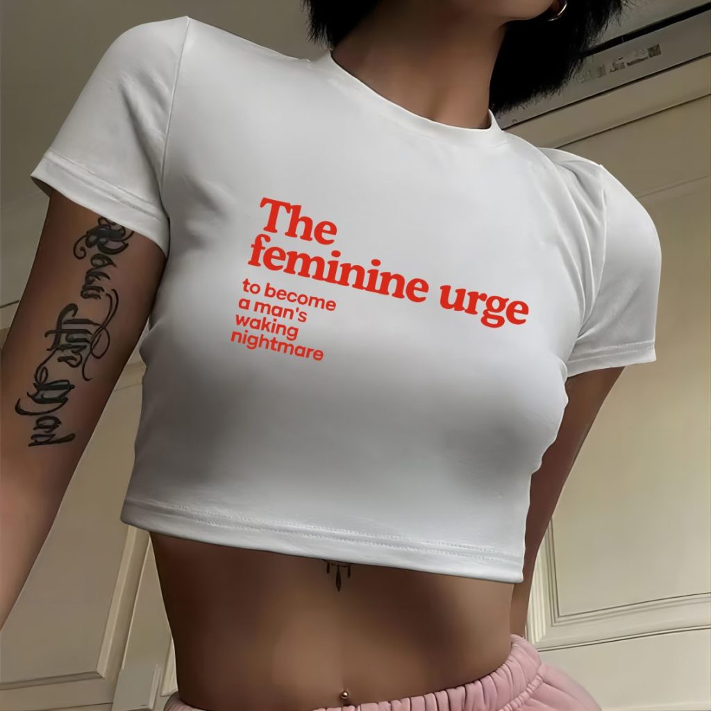 Orange Letter Print Tee