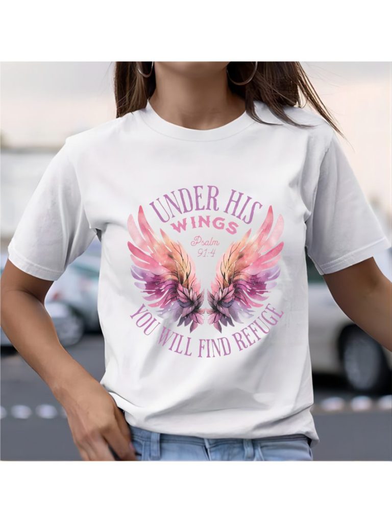 Pink Butterfly Print Cotton Tee