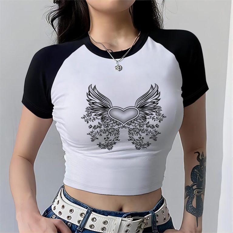 Butterfly Wings Raglan Crop Tee