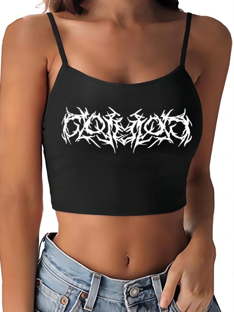 Music Print Collared Sleeveless Top
