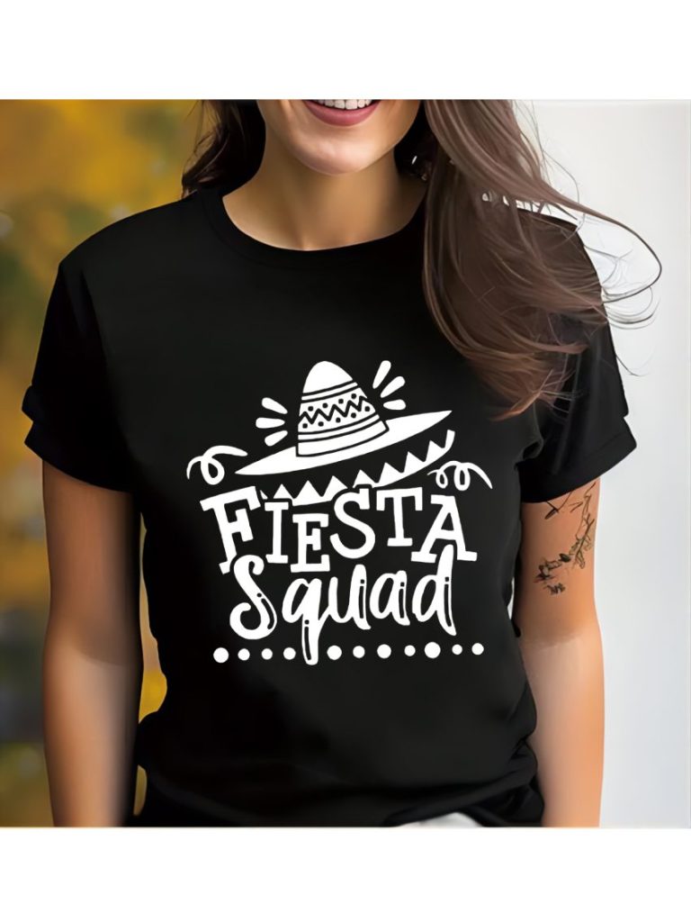 Brown Music Print Crew Tee