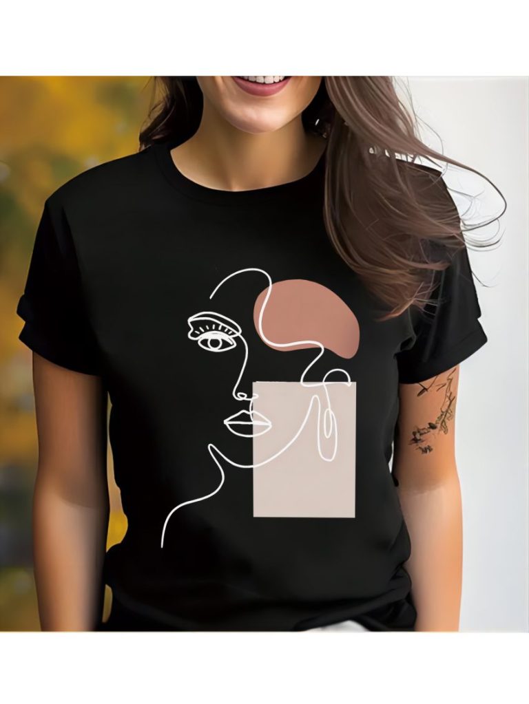 Abstract Print Short Sleeve Tee
