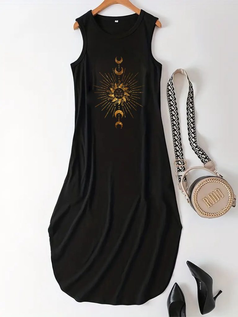 Star Print Sleeveless Top