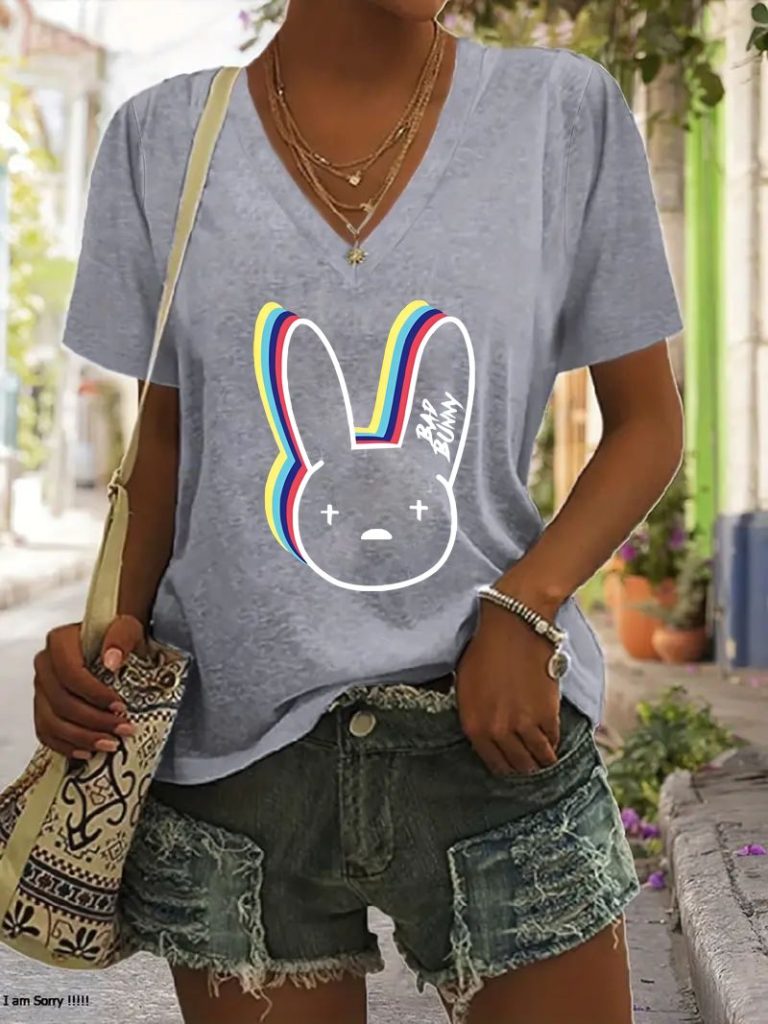 Rainbow Print Hooded Tee