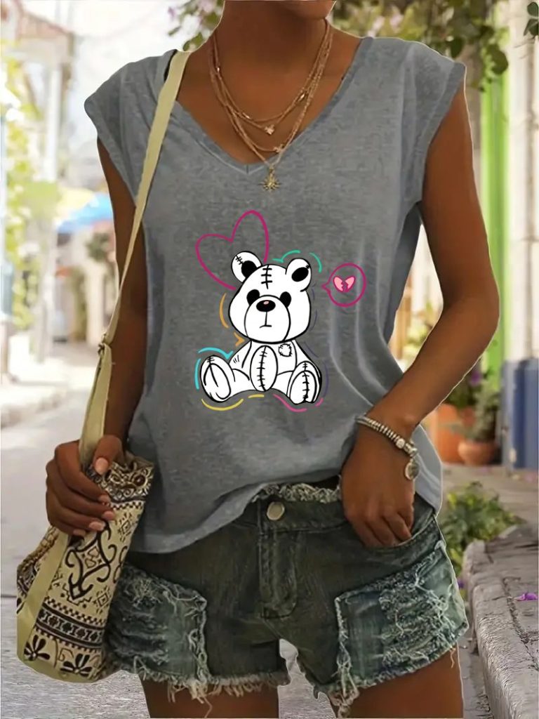 White Butterfly Print Tee