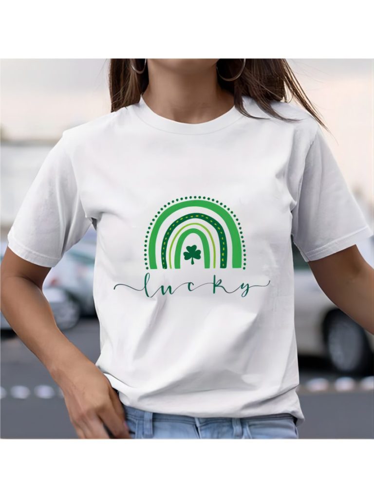 Green Abstract Print Tee