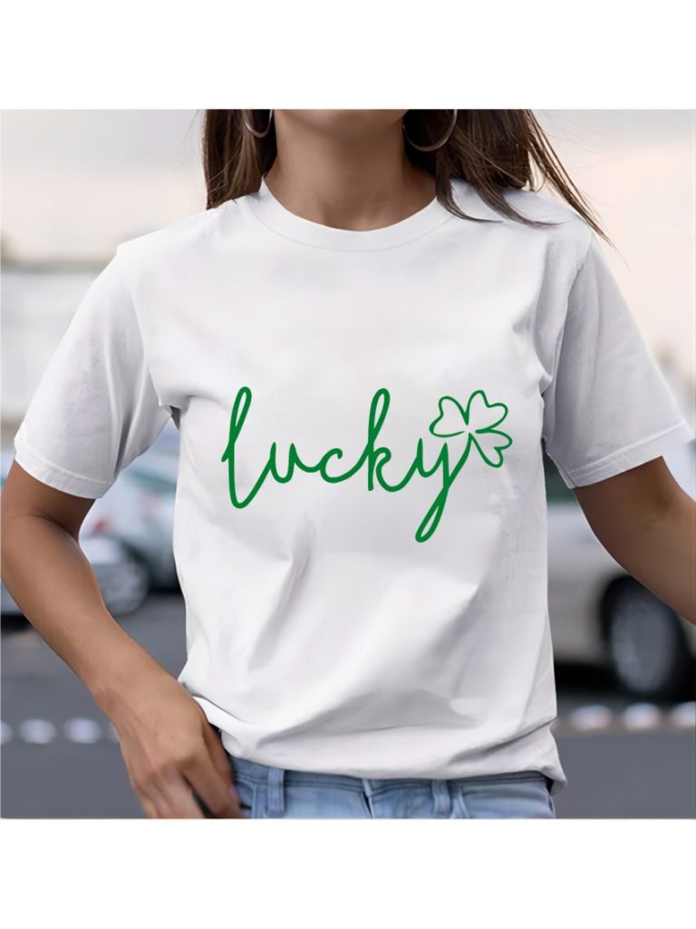 Green Letter Print Off-Shoulder Top