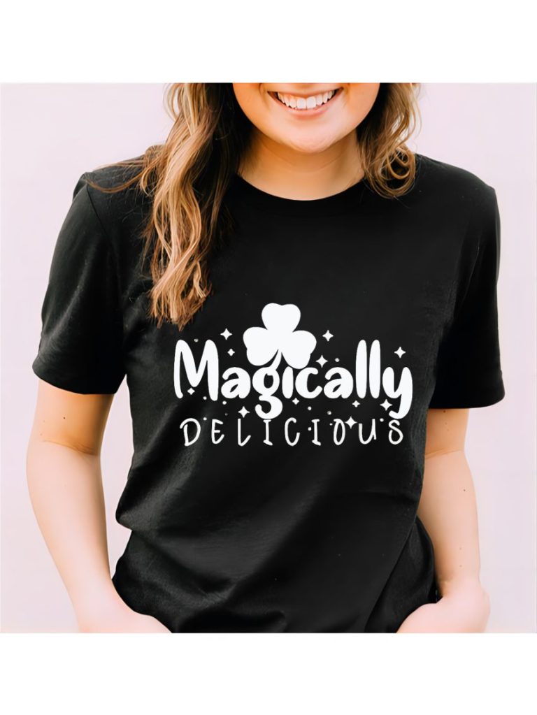 Black Heart Print Crew Tee
