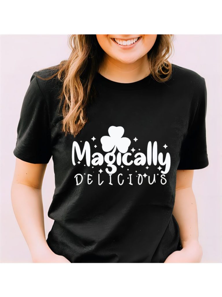 Black Heart Print Crew Tee