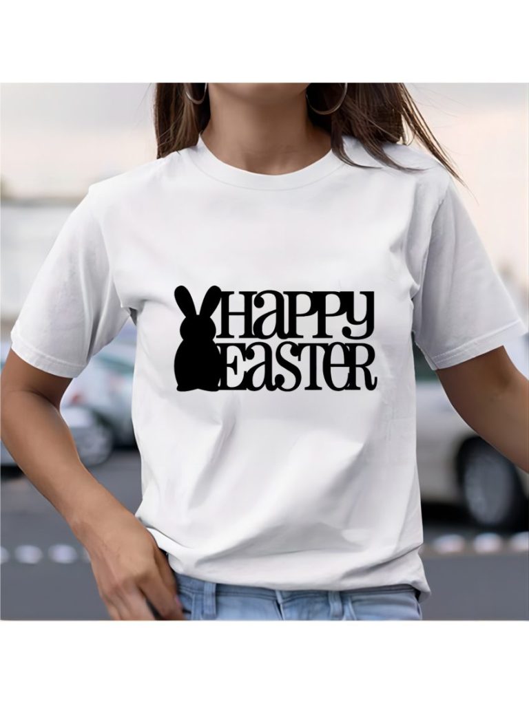 Black Letter Print Crew Tee