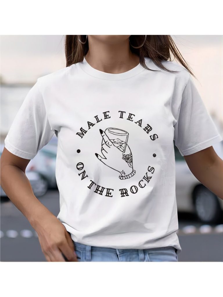 Beige Music Print Square Tee