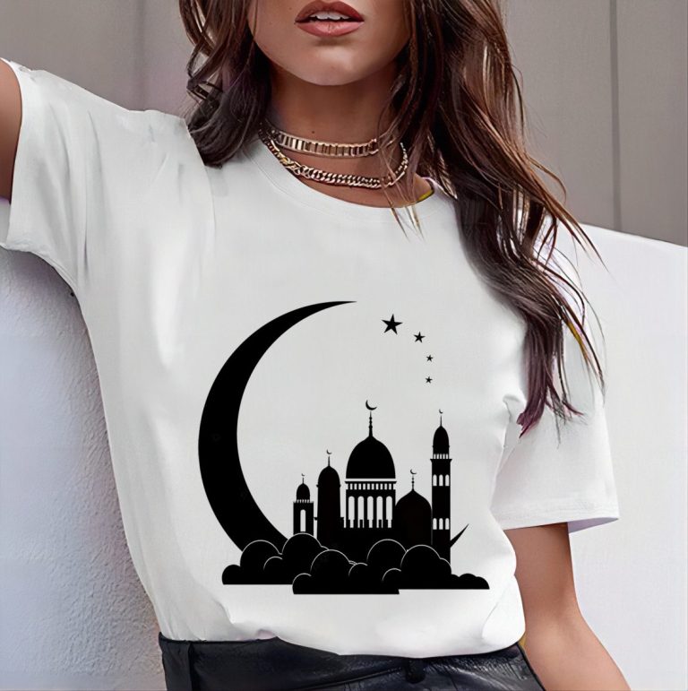 White Cartoon Print Tee