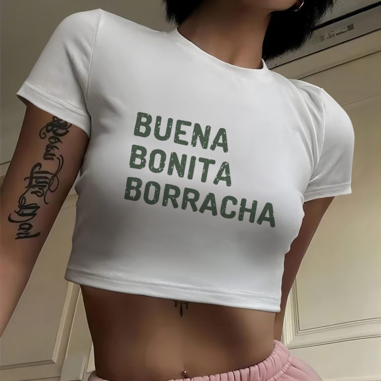 Green Letter Print Tee