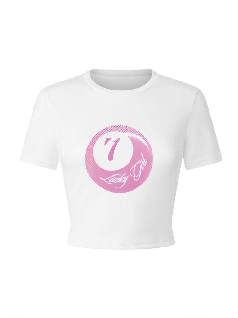 Pink Smiley Print Tee