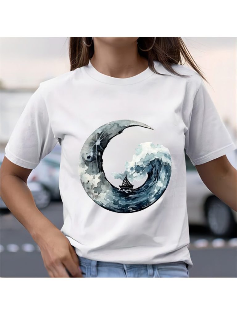 Blue Marble Print Tee