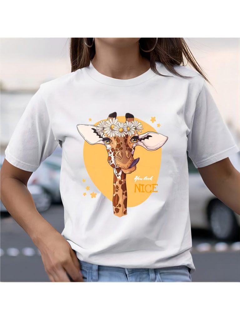 Orange Butterfly Print Tee