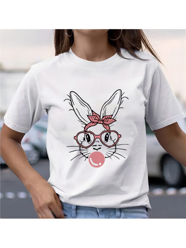 Pink Cartoon Print Tee