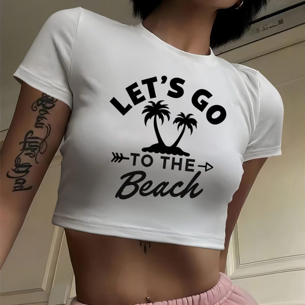 Pink Tropical Print Off-Shoulder Top