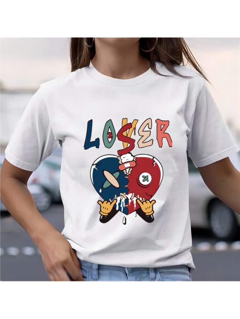 Multicolor Flag Print Tee