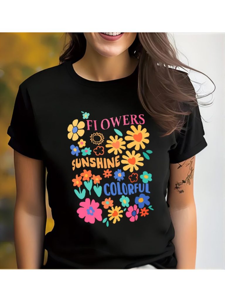 Multicolor Floral Print Tee