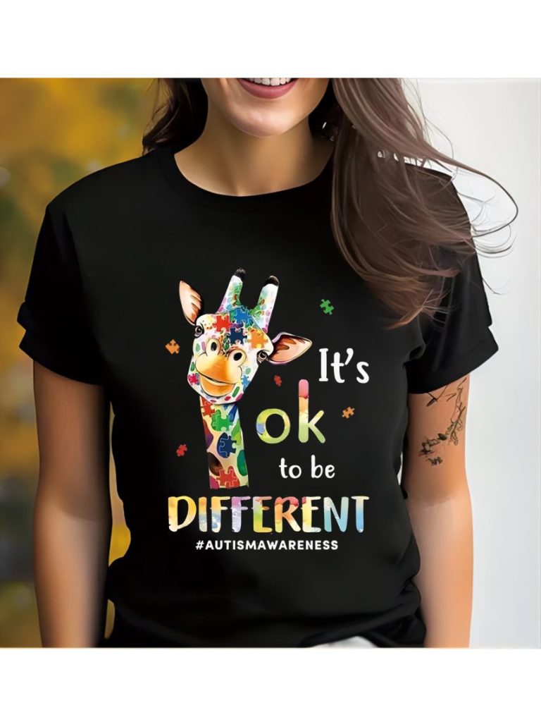 Orange Cartoon Print Tee