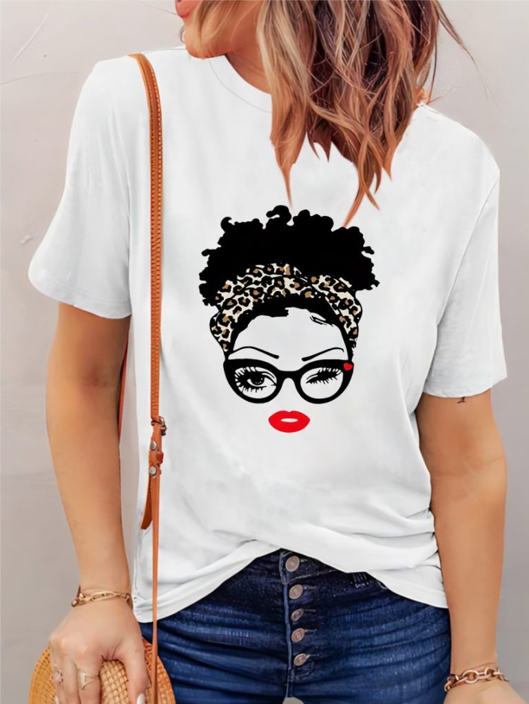 Portrait Print 3-4 Sleeve Tee