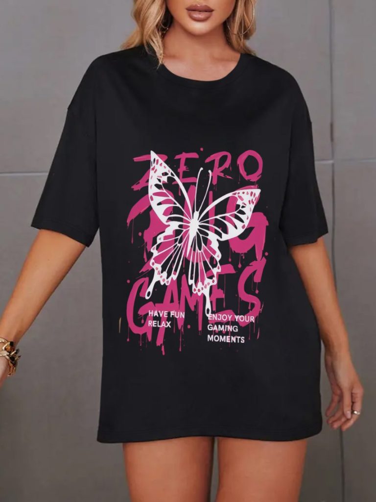 Tropical Print Crew Tee