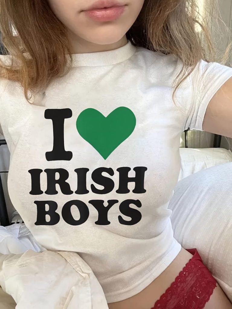 Green Heart Print Tee