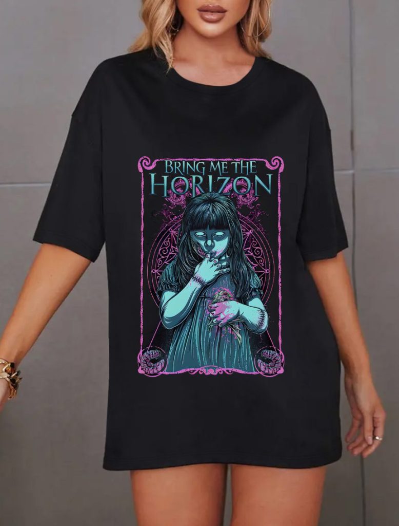 Music Print Hooded Tee