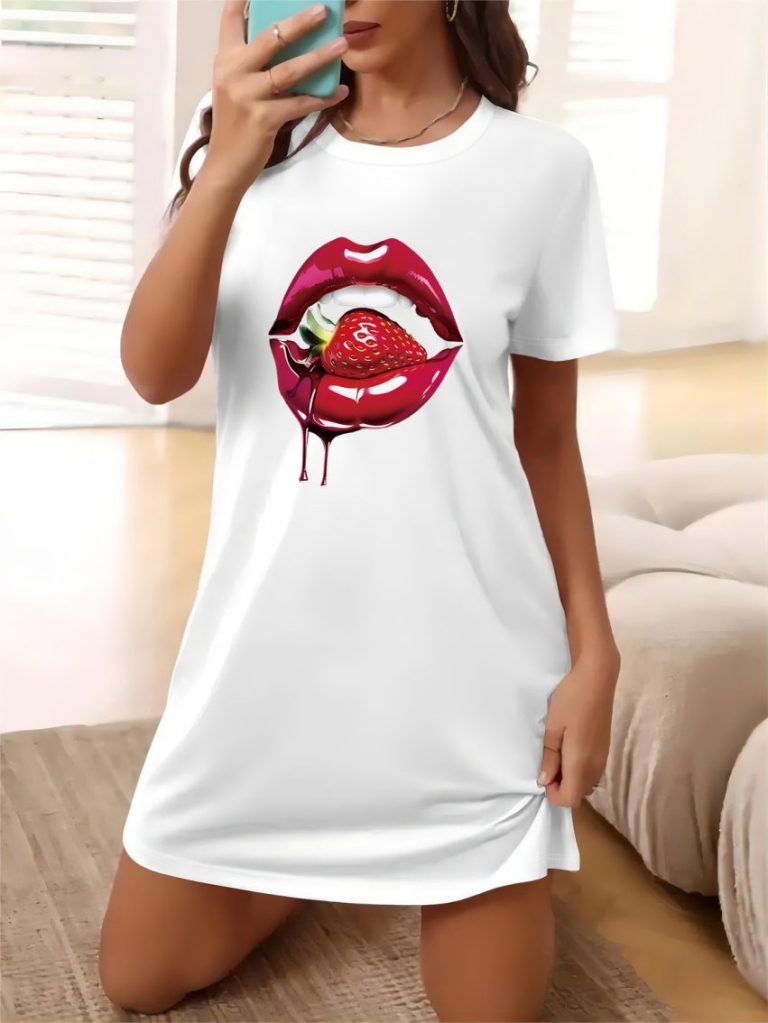 Red Smiley Print Sleeveless Top