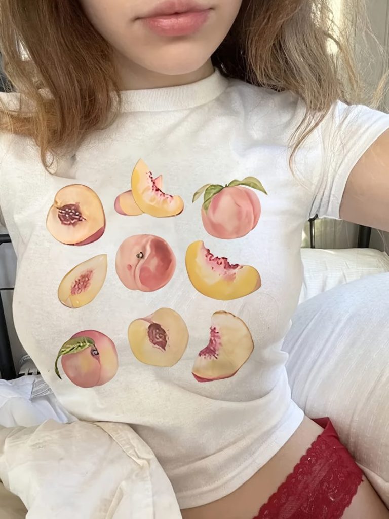 Orange Smiley Print Tee